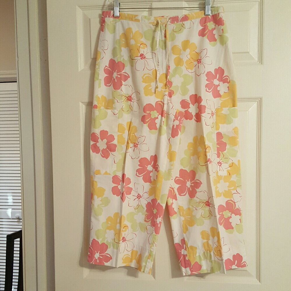 Talbots floral capris pants